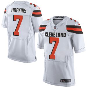 Browns #7 Dustin Hopkins White Men's Stitched NFL New Elite Jersey