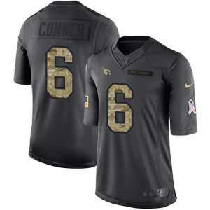 cheap Cardinals #6 James Conner Black Men's Stitched NFL Limited 2016 Salute to Service Jersey