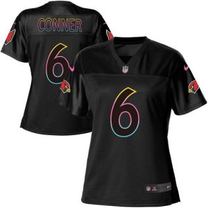 Cardinals #6 James Conner Black Women's NFL Fashion Game Jersey