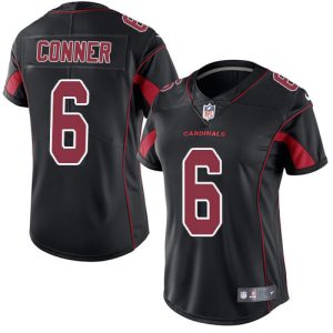 cardinals #6 james conner black women's stitched nfl limited rush wholesale jersey