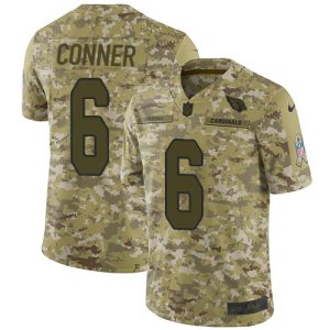 Cardinals #6 James Conner Camo Men's Stitched NFL Limited 2018 Salute To Service Jersey