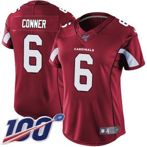 cardinals #6 james conner red team color women's stitched nfl 100th season vapor untouchable limited wholesale jersey