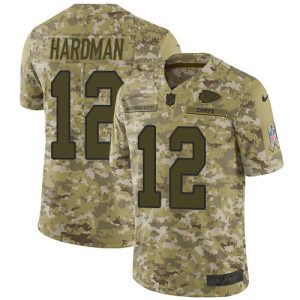 chiefs #12 mecole hardman camo men's stitched nfl limited 2018 salute to service cheap jersey