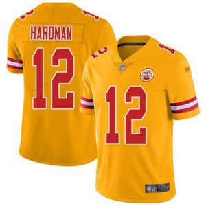 chiefs #12 mecole hardman gold men's stitched nfl limited inverted legend cheap jersey