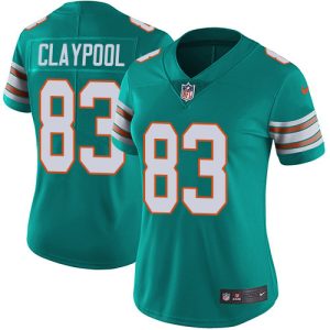 Dolphins #83 Chase Claypool Aqua Green Alternate Women's Stitched NFL Vapor Untouchable Limited Jersey