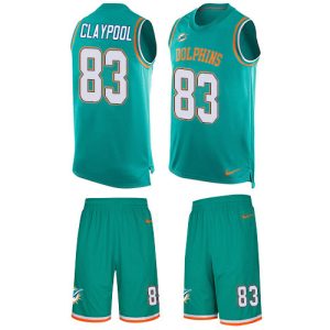 cheap Dolphins #83 Chase Claypool Aqua Green Team Color Men's Stitched NFL Limited Tank Top Suit Jersey