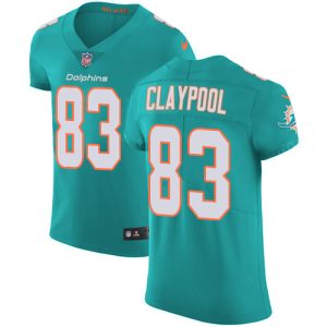 Dolphins #83 Chase Claypool Aqua Green Team Color Men's Stitched NFL Vapor Untouchable Elite Jersey