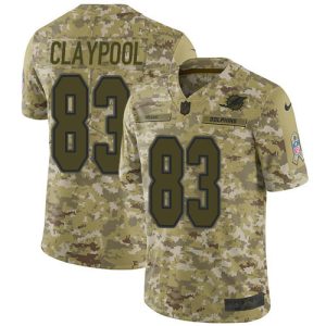 wholesale Dolphins #83 Chase Claypool Camo Men's Stitched NFL Limited 2018 Salute To Service Jersey