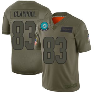 dolphins #83 chase claypool camo men's stitched nfl limited 2019 salute to service cheap jersey