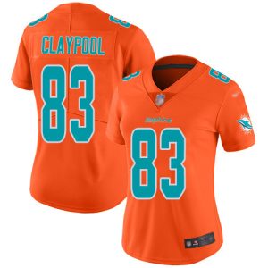 cheap Dolphins #83 Chase Claypool Orange Women's Stitched NFL Limited Inverted Legend Jersey