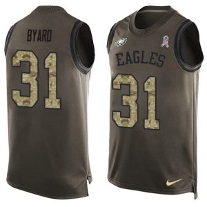 wholesale Eagles #31 Kevin Byard Green Men's Stitched NFL Limited Salute To Service Tank Top Jersey