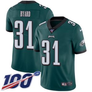 eagles #31 kevin byard green team color men's stitched nfl 100th season vapor untouchable limited cheap jersey