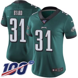 eagles #31 kevin byard green team color women's stitched nfl 100th season vapor untouchable limited cheap jersey