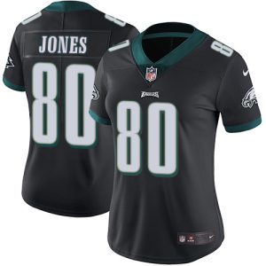 wholesale Eagles #80 Julio Jones Black Alternate Women's Stitched NFL Vapor Untouchable Limited Jersey