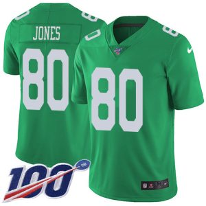 eagles #80 julio jones green men's stitched nfl limited rush 100th season wholesale jersey