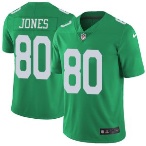 Eagles #80 Julio Jones Green Men's Stitched NFL Limited Rush Jersey