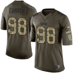 Eagles #98 Jalen Carter Green Men's Stitched NFL Limited 2015 Salute to Service Jersey