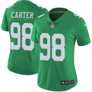 eagles #98 jalen carter green women's stitched nfl limited rush cheap jersey