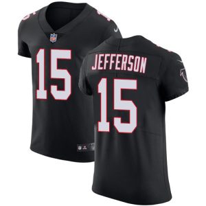 Falcons #15 Van Jefferson Black Alternate Men's Stitched NFL New Elite Jersey