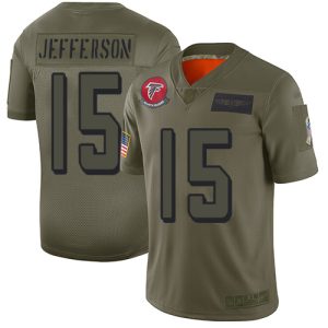 wholesale Falcons #15 Van Jefferson Camo Men's Stitched NFL Limited 2019 Salute To Service Jersey