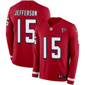 falcons #15 van jefferson red team color men's stitched nfl limited therma long sleeve cheap jersey