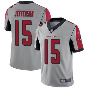 Falcons #15 Van Jefferson Silver Stitched Youth NFL Limited Inverted Legend Jersey