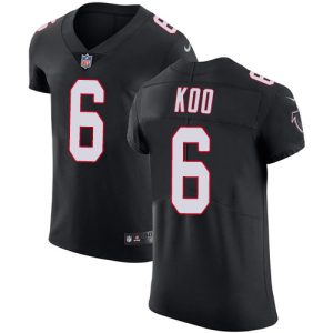 wholesale Falcons #6 Younghoe Koo Black Alternate Men's Stitched NFL New Elite Jersey