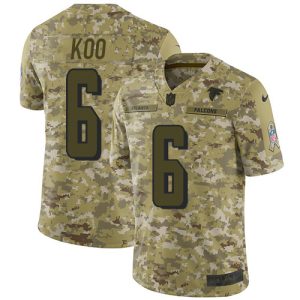 falcons #6 younghoe koo camo men's stitched nfl limited 2018 salute to service wholesale jersey