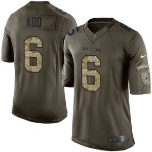 cheap Falcons #6 Younghoe Koo Green Men's Stitched NFL Limited 2015 Salute to Service Jersey