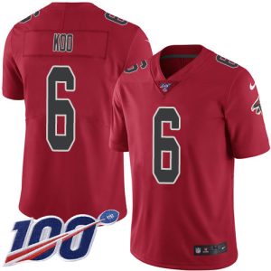 cheap Falcons #6 Younghoe Koo Red Men's Stitched NFL Limited Rush 100th Season Jersey