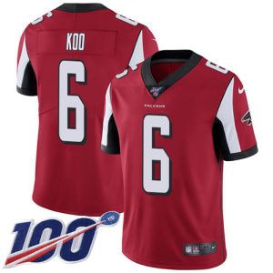 falcons #6 younghoe koo red team color men's stitched nfl 100th season vapor untouchable limited cheap jersey