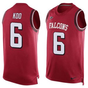 falcons #6 younghoe koo red team color men's stitched nfl limited tank top wholesale jersey