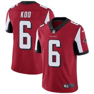 Falcons #6 Younghoe Koo Red Team Color Men's Stitched NFL Vapor Untouchable Limited Jersey