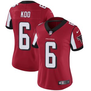 Falcons #6 Younghoe Koo Red Team Color Stitched Women's NFL Vapor Untouchable Limited Jersey