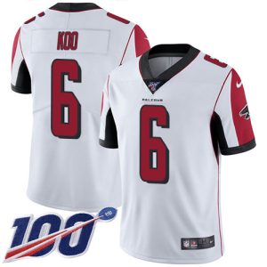 cheap Falcons #6 Younghoe Koo White Men's Stitched NFL 100th Season Vapor Untouchable Limited Jersey