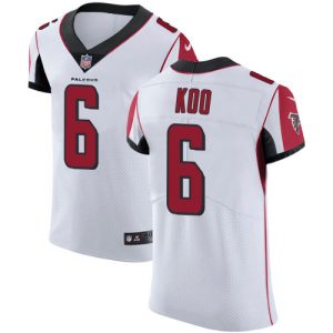 Falcons #6 Younghoe Koo White Men's Stitched NFL New Elite Jersey