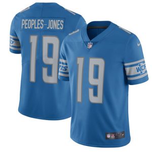 lions #19 donovan peoples-jones blue team color men's stitched nfl vapor untouchable limited cheap jersey