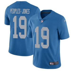 cheap Lions #19 Donovan Peoples-Jones Blue Throwback Youth Stitched NFL Vapor Untouchable Limited Jersey