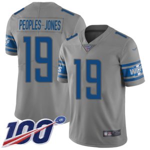 cheap Lions #19 Donovan Peoples-Jones Gray Youth Stitched NFL Limited Inverted Legend 100th Season Jersey