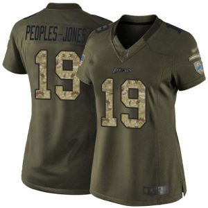 cheap Lions #19 Donovan Peoples-Jones Green Women's Stitched NFL Limited 2015 Salute to Service Jersey