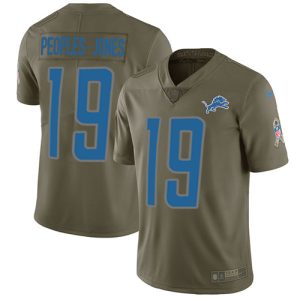 lions #19 donovan peoples-jones olive youth stitched nfl limited 2017 salute to service wholesale jersey