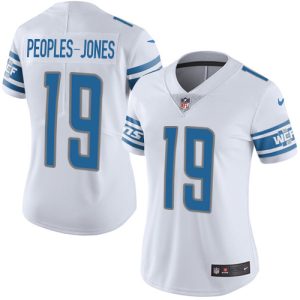 Lions #19 Donovan Peoples-Jones White Women's Stitched NFL Vapor Untouchable Limited Jersey