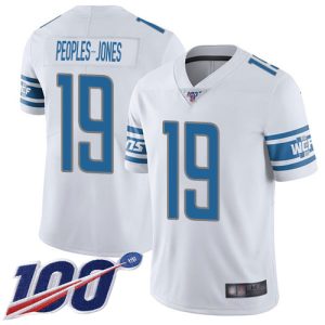 Lions #19 Donovan Peoples-Jones White Youth Stitched NFL 100th Season Vapor Untouchable Limited Jersey