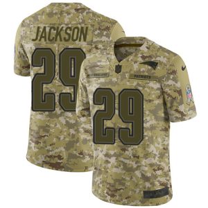 patriots #29 j.c. jackson camo men's stitched nfl limited 2018 salute to service cheap jersey