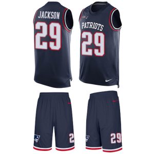 patriots #29 j.c. jackson navy blue team color men's stitched nfl limited tank top suit cheap jersey