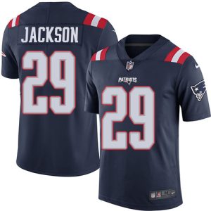 cheap Patriots #29 J.C. Jackson Navy Blue Youth Stitched NFL Limited Rush Jersey