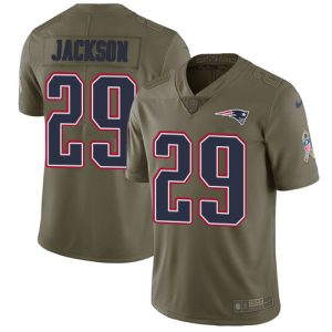 patriots #29 j.c. jackson olive men's stitched nfl limited 2017 salute to service cheap jersey