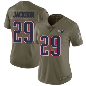 patriots #29 j.c. jackson olive women's stitched nfl limited 2017 salute to service cheap jersey