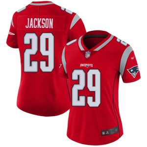 cheap Patriots #29 J.C. Jackson Red Women's Stitched NFL Limited Inverted Legend Jersey