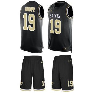 saints #19 blake grupe black team color men's stitched nfl limited tank top suit cheap jersey